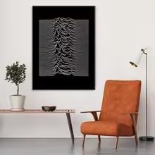 Impression toile Joy Division tableau de décoration chic noir - 2