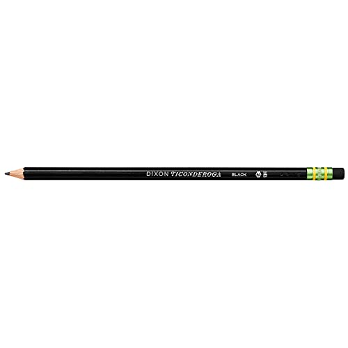 Ticonderoga Pencils, Wood-Cased Graphite #2 Hb Soft, Pre-Sharpened, Black, 10-Pack (13915) #TOP2