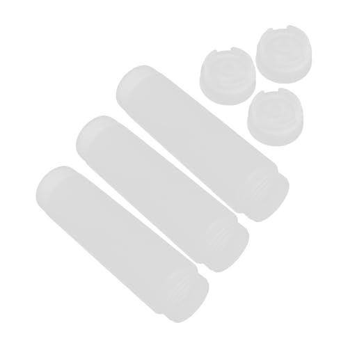 Flacons souples à presser anti-goutte double embout plastique blanc lot de 3 bouteilles 480 ml