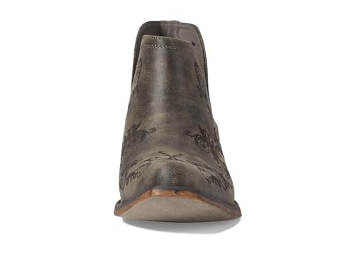 Image of ROPER Womens Ava Laser Embossed Snip Toe Casual Boots Ankle Low Heel 1-2 inch - Grey