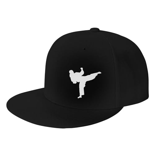 Silhouette Karate Adjustable Outdoor Baseball Hat Flat Hat2