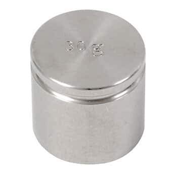 Troemner Test Weight 30g Class F with Traceable Certificate, Cyl Indrical with Groove
