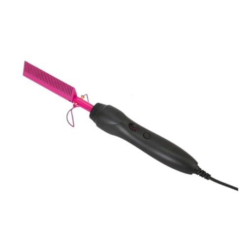 Plancha de Pelo Profesional Eléctrica Peine Rosa miniatura 1