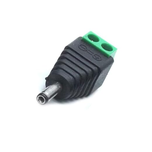 RUITEXUN Male DC 3.5x1.35mm Power Connector, DC 3.5mm x 1.35mm Male to 2 Screw Terminal DIY Converter Power Supply Jack Connector Adapter