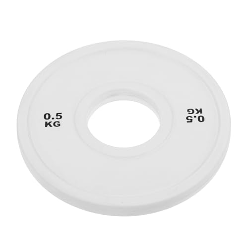 YARNOW Placas de para Barra con Núcleo y Recubrimiento de Goma Blanca para Entrenamiento de Gimnasio Casa Hombres y Mujeres