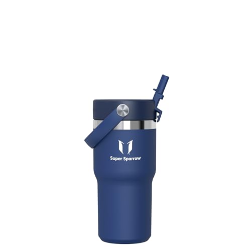 Sparrow Borraccia Termica Bambini - 620ml - Twistpath Borracce con Tappo Flex con Cannuccia - Senza BPA & Perdite...
