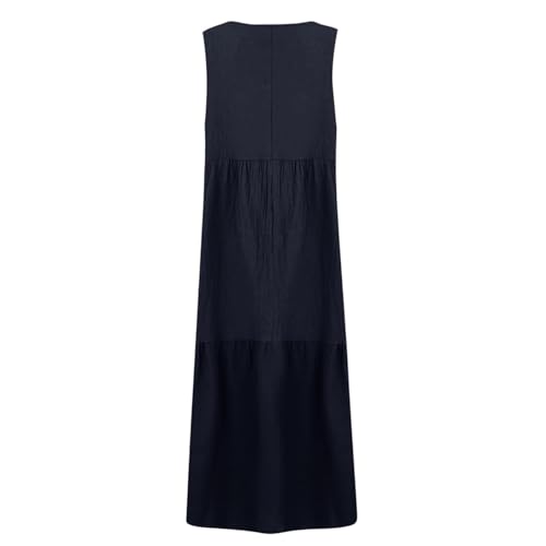 Robe décontractée anti-chaleur en lin coupe ample confortable