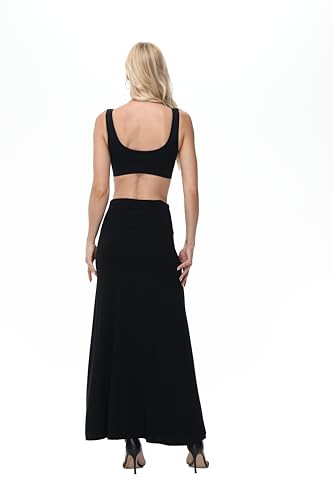 Black Maxi Skirts for Women Ankle Length Long Skirt High Waisted Maxi Skirt4