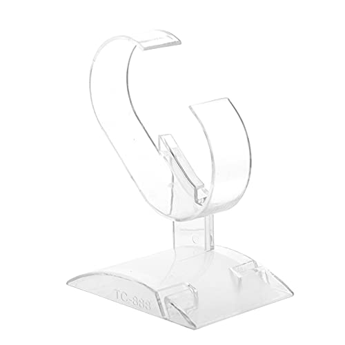 Baluue 10pcs Jewelry Bracelet Watch Display Rack Holder Stand Transparent Plastic- Shaped Wrist Watch Holder for Store Showcase