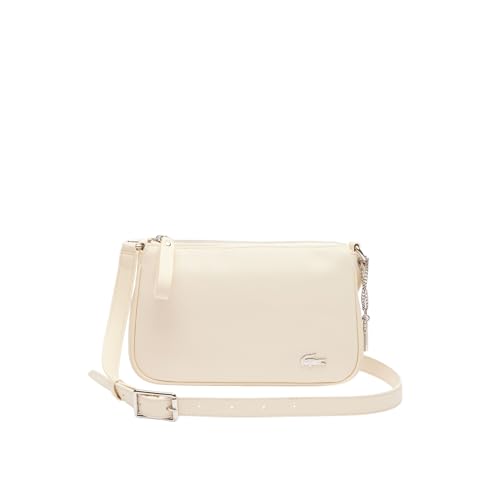 Lacoste Bolsa tiracolo feminina Daily Lifestyle Crossover, branco ósseo, tamanho único, Branco osso, One Size