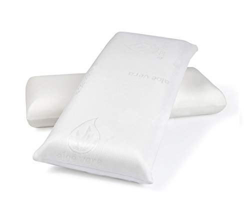 MercuryTextil Almohada viscoelástica, núcleo Compacto. Doble Funda con Cremallera. Tejido Aloe Vera. Termorregulable adaptabilidad al Cuello (70CM)