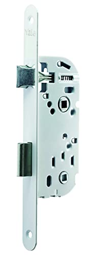 Yale Serrure à encastrer à condamnation, axe 40 mm, Coffre 135 mm - Y13R-A40/B/SC - Pêne Réversible, Têtière Bouts Ronds - Porte Salle de Bain et WC - Blanc,...