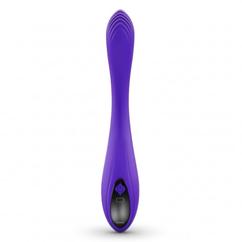 Image of Zyllion Digital Bendable Personal Body Massager - Flexible Neck & Shoulder Massage Wand, Powerful Handheld Electric Massager, Purple