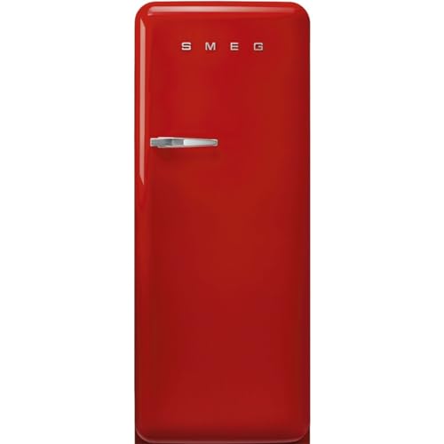 Smeg FAB28RRD5GA Single Door Refrigerator, 281 Liter Capacity, Red