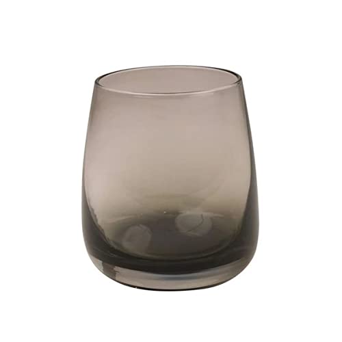 INNA-Glas Vaso de Agua EDELMIRA, Gris-Transparente, 9,5cm, Ø8,5cm - Vaso para Beber