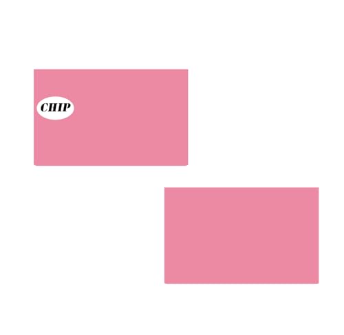 Solid Color Card Skin Sticker for Debit Card, Credit Card, Transportation Card, Key Card, Vinyl Decal 4PCS (Pink)