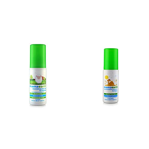 Image of Mamaearth Nourishing Hair Oil for Babies 100ml (0-10 Years) & Mineral Based Sunscreen (100 ml) Combo