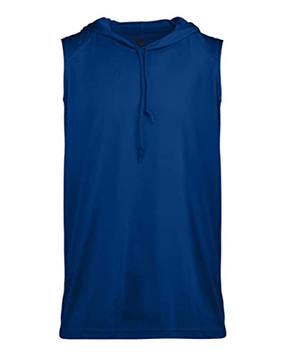 Badger Youth B-Core Sleeveless Hooded T-Shirt, L, Royal