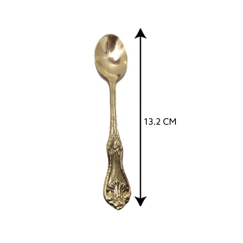 Image of Brass Bowl & Brass Spoon Set, 2 Bowl & 2 Spoon