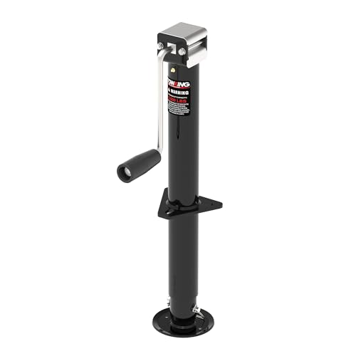 TOWKING 5000 lbs 15 Lift Side Wind A Frame Trailer Jack with Adjustable Drop Leg
