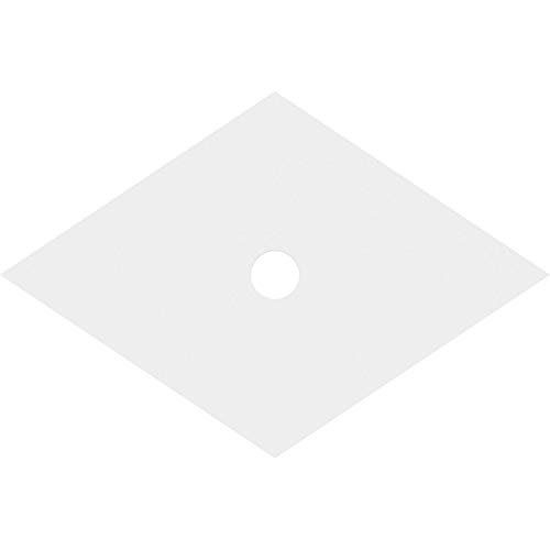 Image of Ekena Millwork CMP34X22DD-03000 Diamond Architectural Grade PVC Contemporary Urethane Ceiling Medallions 34 inchW x 22 5 /8 inchH x 3 inchID x 12 inchC x 1 inchP