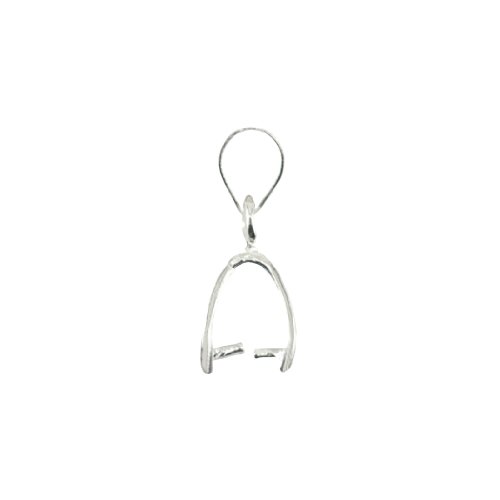 Beadalon Pinch Bail Pendant, 11 mm / .433 in, Silver Plated, 72 pc