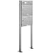Produktbild AL Briefkastensysteme 2er Edelstahl Standbriefkasten mit Klingel rostfrei als 2 Fach Briefkastenanlage in Postkasten Doppel-Briefkasten Design modern