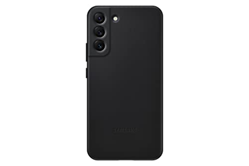 Samsung Electronics Galaxy S22+ Leather Cover, Protective Phone Case, Camera Lens Protection, Shockproof, Premium, Elegant, Slim Design, US Version, Black,EF-VS906LBEGUS