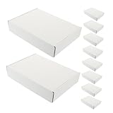 UTHCLO 20pcs White Corrugated Cardboard Small Shipping Boxes Triple-layer Paperboard Mailing Packaging Boxes for Small Business and Industrial Use