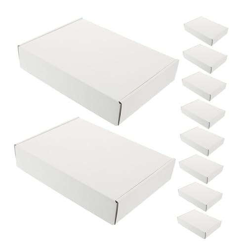 UTHCLO 20pcs White Corrugated Cardboard Small Shipping Boxes Triple-layer Paperboard Mailing Packaging Boxes for Small Business and Industrial Use