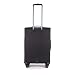 Stratic Light + Koffer Weichschale Reisekoffer Trolley Rollkoffer mittelgroß, TSA Kofferschloss, 4 Rollen, Erweiterbar, Größe M, Schwarz