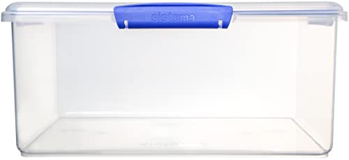 Sistema KLIP IT Frischhaltedose | 9,67 l | stapelbare und luftdichte Vorratsdose mit Deckelgeeignet für Kühl-/Gefrierschrank | blaue Clips | 1 Stück