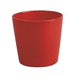 maceteros altos rojos 🔎 MÁS DETALLES: su tamaño es de 29 x 28 cm. Fabricado en cerámica lacada, uno de los materiales más utilizados. Es duradero, resistente a las heladas, y protege las raíces de los cambios bruscos de temperatura.