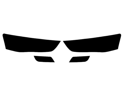 Rvinyl Headlight Pre Cut Film Cover Kit in Smoke Compatible with Audi A4 2013-2016 - Adhesive Backs