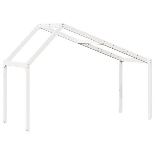 Vidaxl Tetto Letto Bambini Bianco 213X85,5X144,5Cm Legno Massello Pino, Tetto Per Letto, Tettoia Per Letto Bambini, Baldacchino Per Letto Bambini - 6