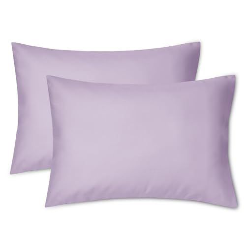 Image of EXQ Home Toddler Pillowcases Zippered 13x18 Travel Pillow Case Set of 2, Small Pillow Case Fits Baby Pillow Sized 12x16, 13x18, Kids Pillowcases 2 Pack Machine Washable (Lavender)