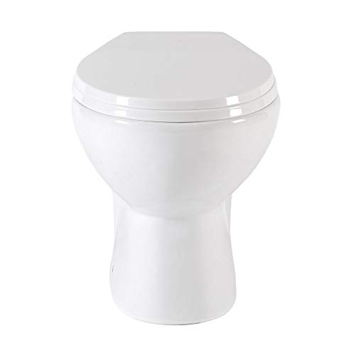 Milano Select Modern White Ceramic Back to Wall Toilet WC Pan Soft Close Seat