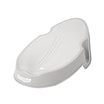 Shnuggle Newborn Baby Bath Support - Compact Soft Touch Support - Ideal Angle for Hands Free Bathing | from 0-3 Months | Safe and Supportive | Taupe