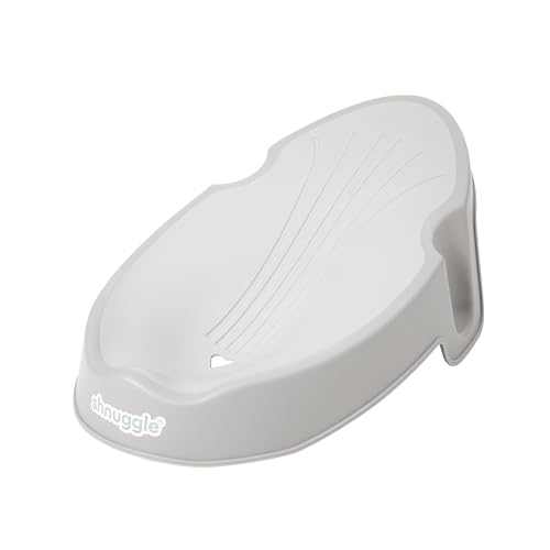 Shnuggle Newborn Baby Bath Support - Compact Soft Touch Support - Ideal Angle for Hands Free Bathing | From 0-3 months | Safe and Supportive | Taupe