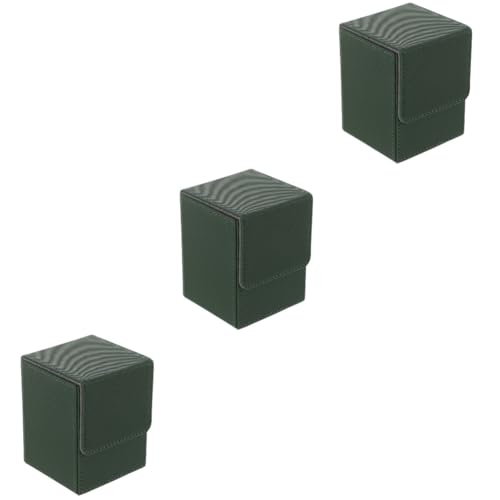 Boîte pour cartes à jouer SUPVOX en flanelle verte résistante pour le rangement de jeux