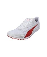PUMA Herren Evospeed Distance 11 Track and Field Shoe, White Red-Metallic Silver, 40.5 EU