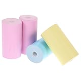 jojofuny 4 Rollen Bedruckbare Aufkleberrollen 57x30mm Selbstklebendes Farbiges...