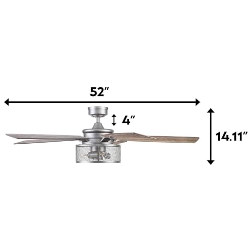Honeywell Carnegie Ceiling Fan, Quiet Motor and Remote Control, 52", Silver - image 3