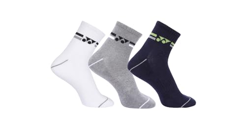 Image of YONEX Quarter Length Performance Sports Socks (Badminton, Running, Gym & Indoor Training), Pack of 3
