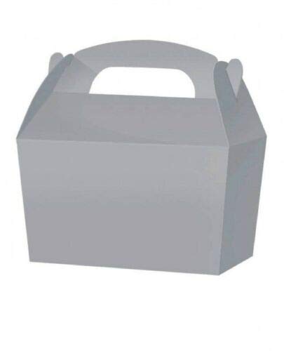 EliteKoopers 10 Pcs Plain Paper Treat Cupcake Box For Gift Party Birthday Loot Bag (Silver)