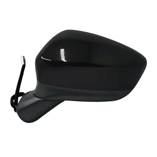 バックミラーアセンブリ に適合する マツダ に適合する CX5 2012-2015用 8ピン 車用バックミラーアセンブリ 電動折りたたみ式 ターンシグナル調整レンズヒーター 外側バックミラ(黒,左)