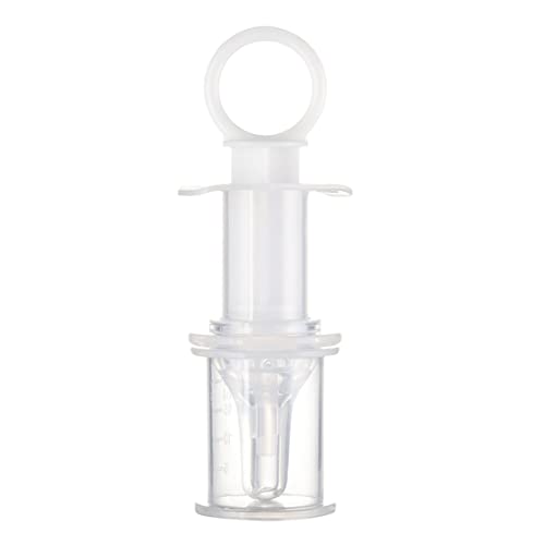 Liquid Medicine Syringe for Infant Toddler Newborns Silicone and Non-Toxic Baby Liquid Dropper White Liquid Medicine Syringe