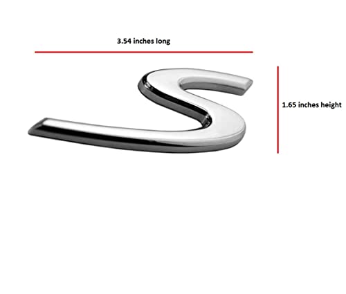 Rc Trading Rear Deck Trunk Lid Chrome S Emblem Badge Insignia Logo Letter Compatible For Porsche #TOP1