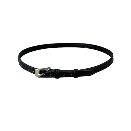 Collier unique Y2K hommes en cuir sombre punk et boucle à chaine empilable