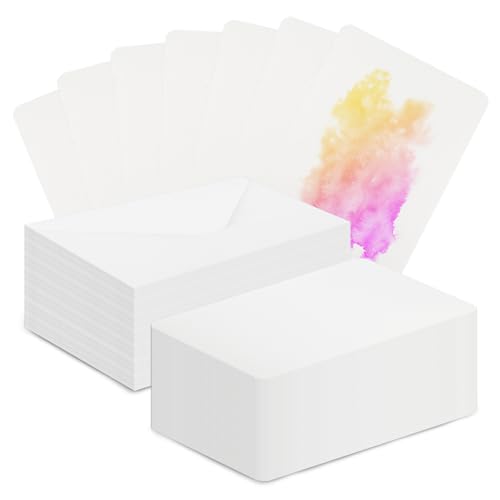 Cartes aquarelles coton 300g haut de gamme avec enveloppes pour invitations